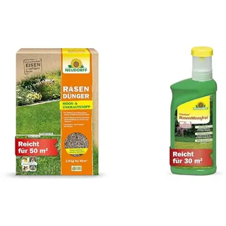 NEUDORFF Rasendünger Moos- & Unkrautstopp Granulat 2,5 kg