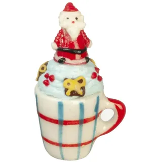 Puppenhaus Weihnachten Cupcake in einer Tasse Festliche süße Kuchen Party Leckerli 1:12 Essen