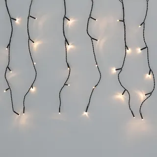 efectoLED LED-Girlandenvorhang Dimmbar 3000K Warmweiß