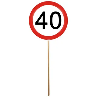 Schilder SET 12er MINI SCHILDER mit Stab zum 40. Geburtstag