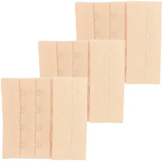 maDDma 3 Paar BH-Verschluss zum Annähen 75 mm 4 Reihen Dessous BH Zubehör Unterwäsche Farbwahl