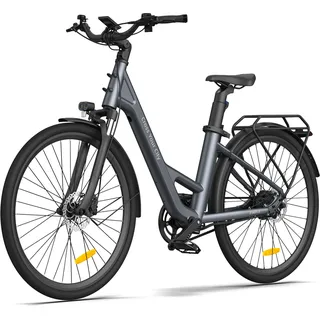 Ado Air28 Pro EBike Elektrofahrrad,Pedelec Riemenantrieb.Bafang Motor.Fahrrad dunkelgrau 28"