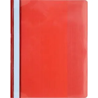Exacompta 439903B Premium Schnellhefter. Aus PVC-Folie für DIN A4 kaufmännische Heftung mit Beschriftungsstreifen Hefter Ideal für Büro und Schule rot