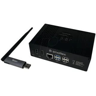 smattex Home Assistant Plug & Play Set Raspberry Pi 5 4 GB RAM 128 GB SSD Schwarz