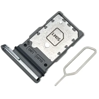 Eonpam Original Dual SIM Kartenfach Halter Ersatz für Samsung Galaxy S22 Ultra 5G, inkl. SIM Pin (weiß)