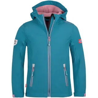 TROLLKIDS Trollfjord Softshelljacke - Teal / Mauve - 152 cm