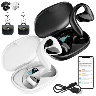 Sonabuds übersetzer,Sona buds übersetzungskopfhörer,Sonabuds ki übersetzer kopfhörer,Echtzeit-Übersetzung,Bluetooth-Konnektivität,Unterstützt 156 Sprachen,Geeignet für Reise Business (Paar,2)