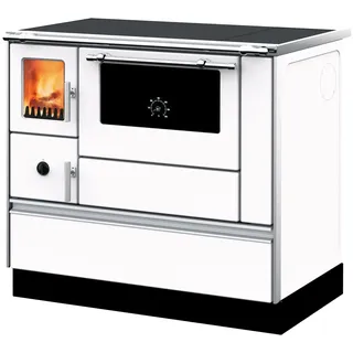 Westminster Küchenherd K76F-90 Stahl Backfach Rechts Weiß 7,6 kW