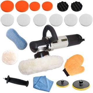 Duke-Handel Poliermaschine für Auto Exzenter 710 Watt mit 8 mm Hub und 6 m Kabel inkl. Koffer (Set 2)