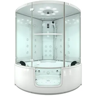 AcquaVapore Whirlpool Duschkabine Wanne Sauna Dusche K60-WS-EH-EC 140x140cm 2K Scheiben Versiegelung