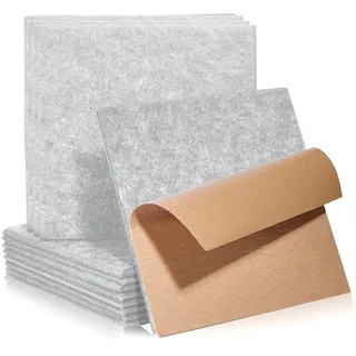 Akustikplatten selbstklebend 12 Stück I Schallabsorber Schallschutz mit hoher Dichte für Wand Decken Holz & Tür - Akustikpanel Schallschutzplatten Akustikplatte, 30x30x0.9cm, grau.