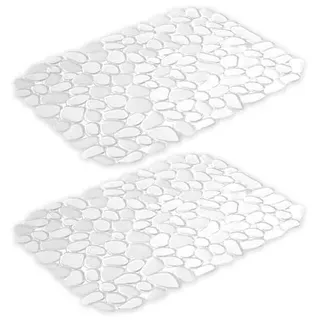 2 Pcs 40*30cm Hohlgans-Weichstein-Silikon Spülbeckeneinlage Abtropfmatte Spüle Spülbeckenmatte Spülbecken Matte Spülenabdeckung Spülmatte Für Spülbecken