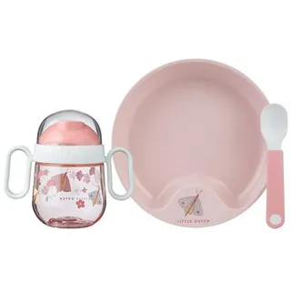 Mepal Kindergeschirr-Set Mio Babygeschirr 3er Set (3-tlg), Polypropylen, Silikon, Thermoplastische Elastomere, Tritan rosa
