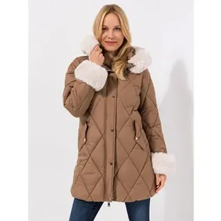 DINE 'N' DANCE Steppmantel mit Kapuze 2-Wege-Zipper Passform