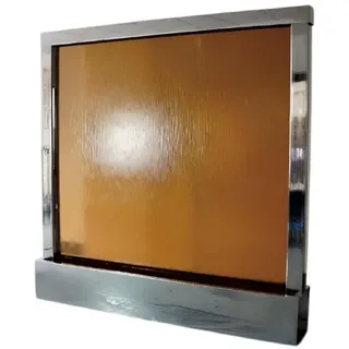 JVmoebel Zimmerbrunnen Wasserwand aus Glas mit sanften Blasen für entspannende Atmosphäre, Made in Europa silberfarben