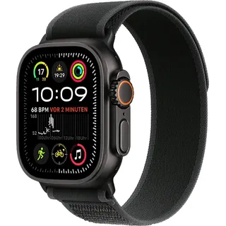 GPS + Cellular 49 mm Titangehäuse schwarz, Trail Loop Armband schwarz S/M