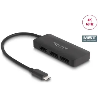 DeLock 88041 Schnittstellen-Hub DisplayPort Schwarz