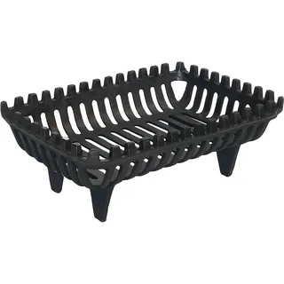 Relaxdays Kaminrost Gusseisen mit Standfüßen Schwarz