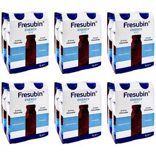 (11,44 EUR/l) FRESUBIN Energy Drink Schoko 6x4x200ml Trinkflasche 24 Stück