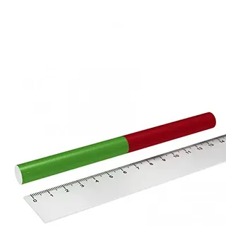 Stabmagnet für Schulungen und Experimente - 12 x 150 mm Stab - Rot/Grün