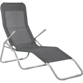 Liege Sonnenliege Gartenliege Campingliege Saunaliege Badeliege - Grau - Grau