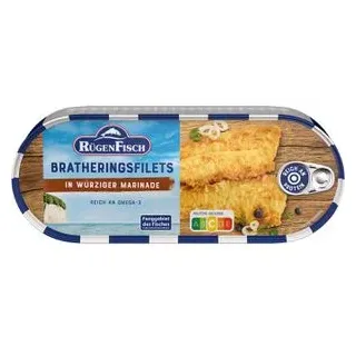 RügenFisch Fischkonserve Bratheringe, in würziger Marinade, MSC zertifiziert, 200 g