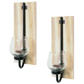 Hti-Living Wandkerzenhalter 2er Set Viola