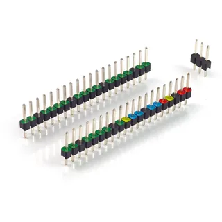 BerryBase Stiftleisten/Pin Header Set für Raspberry Pi Pico, farbig kodiert, Oben