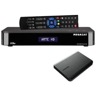 Megasat HD 935 Twin V4 HDTV Sat Receiver mit Aufnahmefunktion 1TB Festplatte