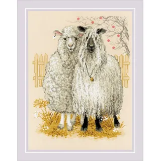 Riolis Kreuzstich Set "Harte Kerle", Zählmuster, 30x40cm