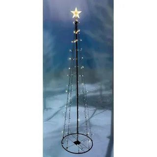 Mojawo LED Metall Weihnachtsbaum Tannenbaum warmweiß 154 LED 240cm