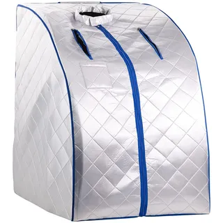 Newgen Medicals Portable Infrarot-Sauna mit Fußheizung, 4 Carbon-Heizern, Sitz, 1050 W