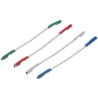 Universal-Kabel-Set, silberfarben, 40 mm, für 1,2–1,3 mm Pins, Plattenspieler, Phono, Headshell, Tonarm, Plattenspieler, Headshell-Schrauben, 4 Stück