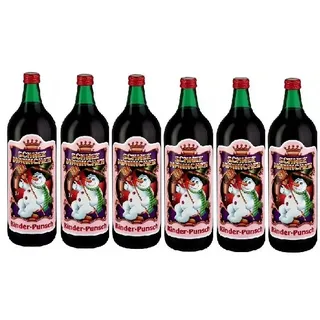 6 Flaschen Schneemännch Kinderpunsch a 1 Liter Glüh Punsch ohne Alkohol