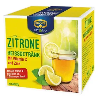 Krüger DAY by DAY Heißgetränk Zitrone Instanttee 20 Portionen