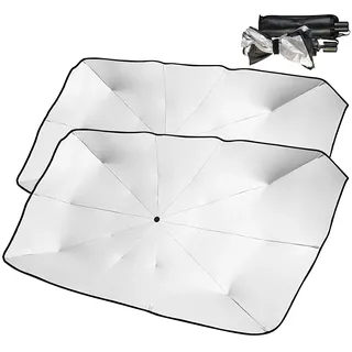 2er-Set wärmeisolierende Sonnenschutze für die Autoscheibe, 125x65 cm