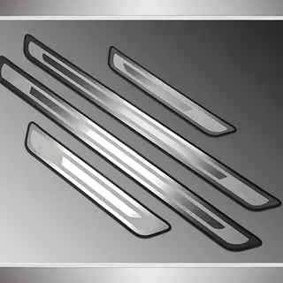 4 Stück Einstiegsleisten Schutz für Skoda Elroq 2024 2025, Auto Zubehör Edelstahl Autotürschwellenleiste Schwellerleisten,Silver