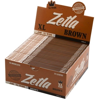 Zetla Vloei Brown King Size XL Display 50 Boekjes / 33 Bladeren (125 x 54 mm)