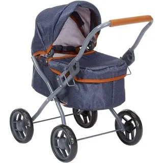 Knorrtoys 63330 - Puppenwagen Mini Lili Dark Blue, klappbar, Schieberhöhe: 56cm