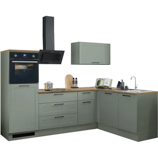 BASIC by Balculina Winkelküche L-Form 260 cm grün