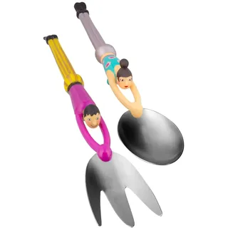 Pylones Salatbesteck Gold, 1 Set, 2 Teile, 2 Stück, Edelstahl, Salatgabel, Geschirr, Salatbesteck