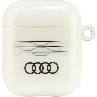 Audi Iml AirPods 1/2 mit geometrischem Muster, Abdeckung weiß/weiß Au-imlap-a6/d3-we