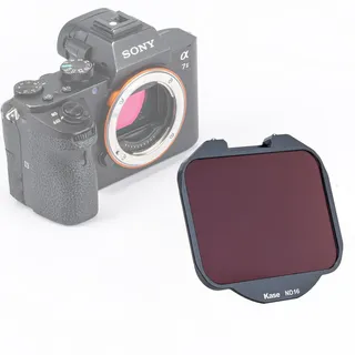 Kase Clip-in ND16 Filter für Sony spiegellose Vollformat-Kamera, eingebauter ND-Neutraldichtefilter 4 Blendenstufen für Sony A7/A7 II/A7 III/A7R/A7R II/A7R III/A7R IV/A7S/A7S II/A7S III/A9/A9 II/FX3