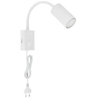GLOBO LIGHTING Wandleuchte, Leuchtmittel nicht inklusive, Wand- Leselampe für Schlafzimmer Leselampe weiß