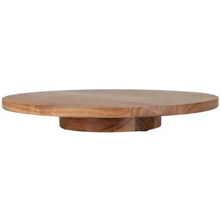 Spetebo Akazienholz Drehteller - 37 cm - Massive Holz Servierplatte drehbar - Deko Holzteller Servierbrett Gewürzrondell Kuchenplatte