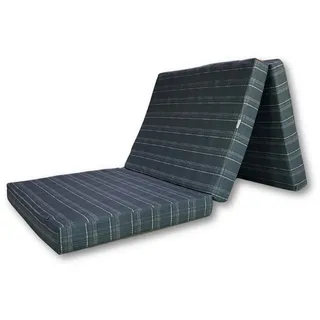 FORTISLINE Klappmatratze 180x65x7 cm - 3-teilige Faltmatratze H2, Gästematratze und Reisematratze mit waschbarem Bezug, Oeko-TEX, hergestellt in der EU, für Gäste und Camping