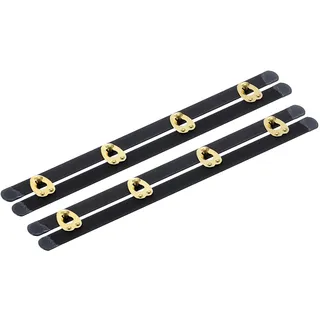 QUARKZMAN 2 Set Korsett Busk, 8 Zoll Schwarze Stahlstütze mit Goldknöpfen Federstahl Korsett Stäbchen Korsett Stäbchen für das Nähen von Korsetts für Brautkleider