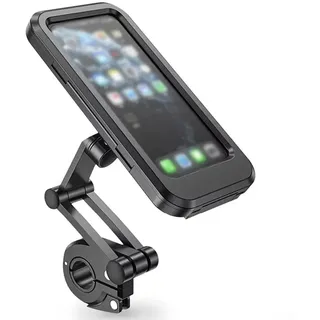 ZYWUOY Motorrad-Navigationstelefonhalterung, wasserdicht und verstellbar für sicheres Fahren (Rückspiegel)