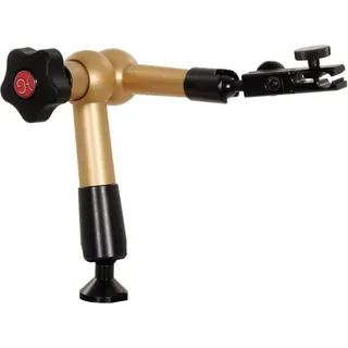 HÖRGER & GÄSSLER HG Hydraulisches Messstativ-Gestänge (ohne Fuß) mit mechanischer Feineinstellung am Uhrenhalter, Ausladung: 220 mm