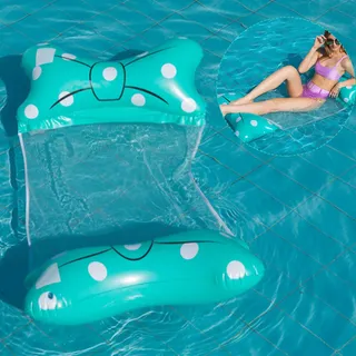 Pool Luftmatratze Erwachsene, 4-in-1 Wasserhängematte mit Netz